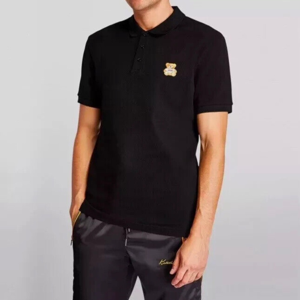 NWT Moschino Couture embroidered teddy bear polo shirt